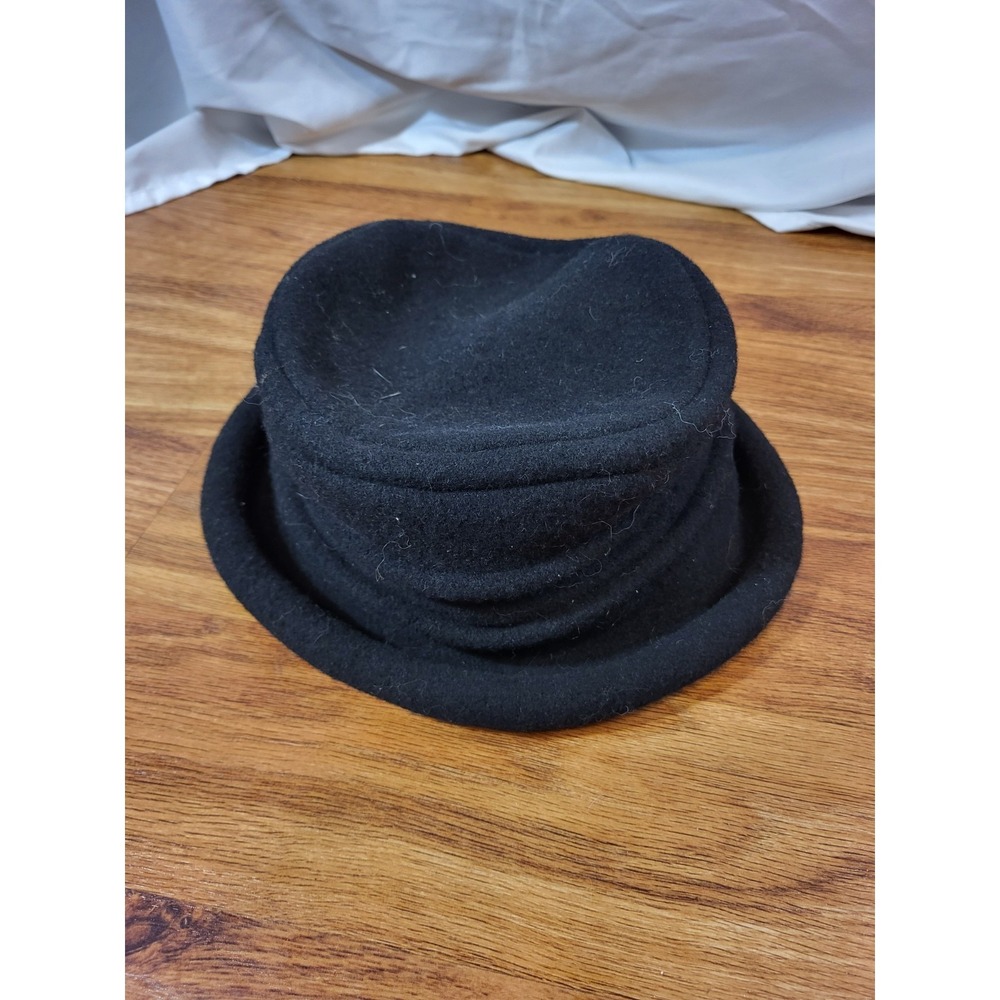 scala black wool hat womans Osfa